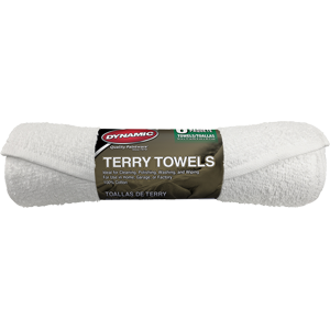 Dynamic 00812 14" x 17" White Terry Towel (6 PACK)