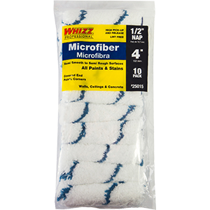 Whizz 25015 4" Microfiber Blue Stripe 1/2" Nap Mini Roller (10 Pack)