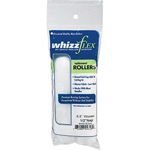 Whizz 44318 6-1/2" White Whizzflex Woven 1/2" Nap Mini Roller (2 PACK)
