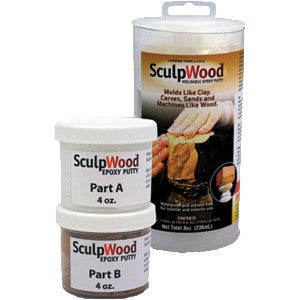 System Three 1600K10 8 oz. Kit Sculpwood Two Part Epoxy 4 oz. Resin & —  Painters Solutions