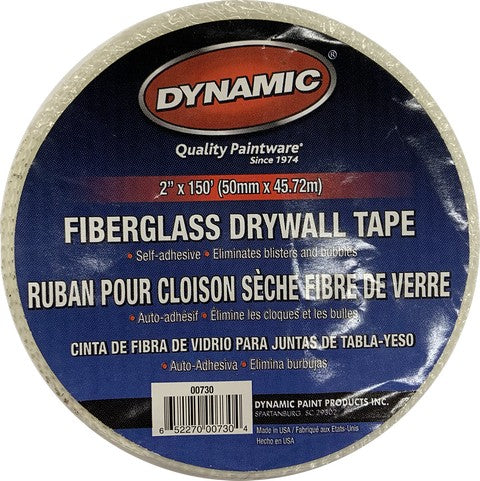 Dynamic 00730 2" x 150' White Self Adhesive Mesh Drywall Tape