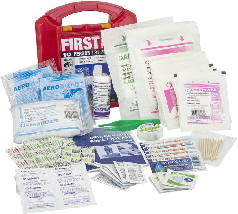 SAS 6010 10-Person First Aid Kits - Plastic/Wall Mountable - solo