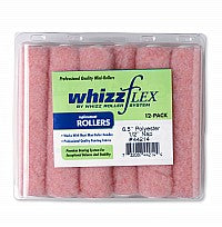 Whizz 44214 6-1/2" Pink Flex Polyester 1/2" Nap Mini Roller 12Pk