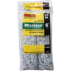 Whizz 78018 6" Microlon 3/4" Nap Mini Roller 2Pk
