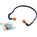 SAS 6102 Banded Ear Plugs Mounted on a Plastic Headband - solo