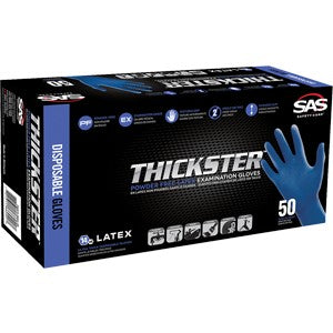 SAS 6603-20 Large 14mil Thickster Latex Disposable Gloves Powder Free (50pk)