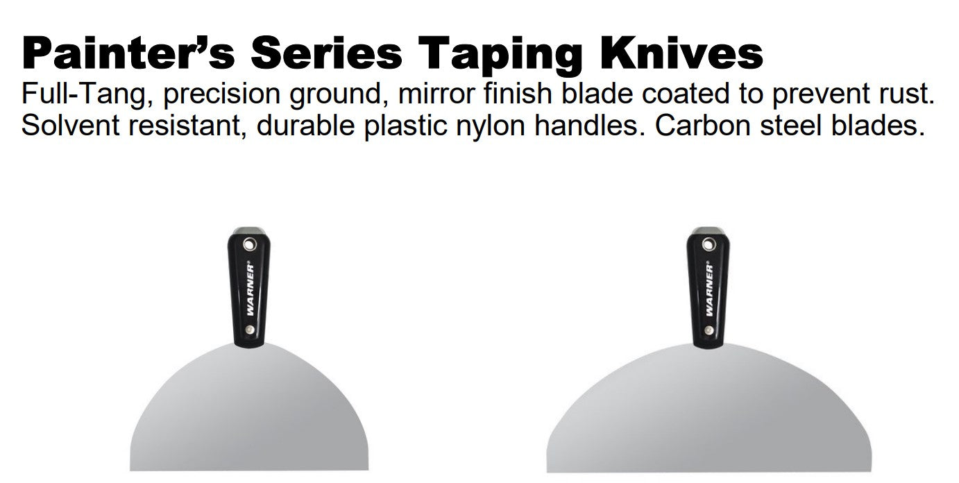 Warner 8" & 10" Combo Painter's Series -Flex- Carbon Steel Joint Knives