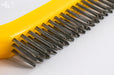 Allway 122195 SB319SS 3 x 19 Row Stainless Steel Wire Brush w/ Scraper Soft Grip - close up 1