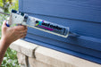 Blue caulk outside example picture