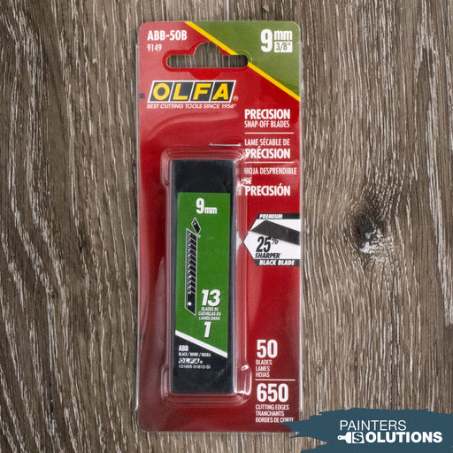 Olfa 9149 ABB-50B 9mm 13Pt Ultrasharp Black Snap Off Blade 50Pk