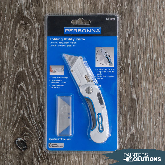 Personna 63-0221 Folding Utility Knife w/ 6 Blades