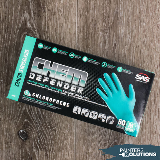 SAS 5mil Chem-Defender Disposable Gloves w/12" Cuff (50pk) - medium